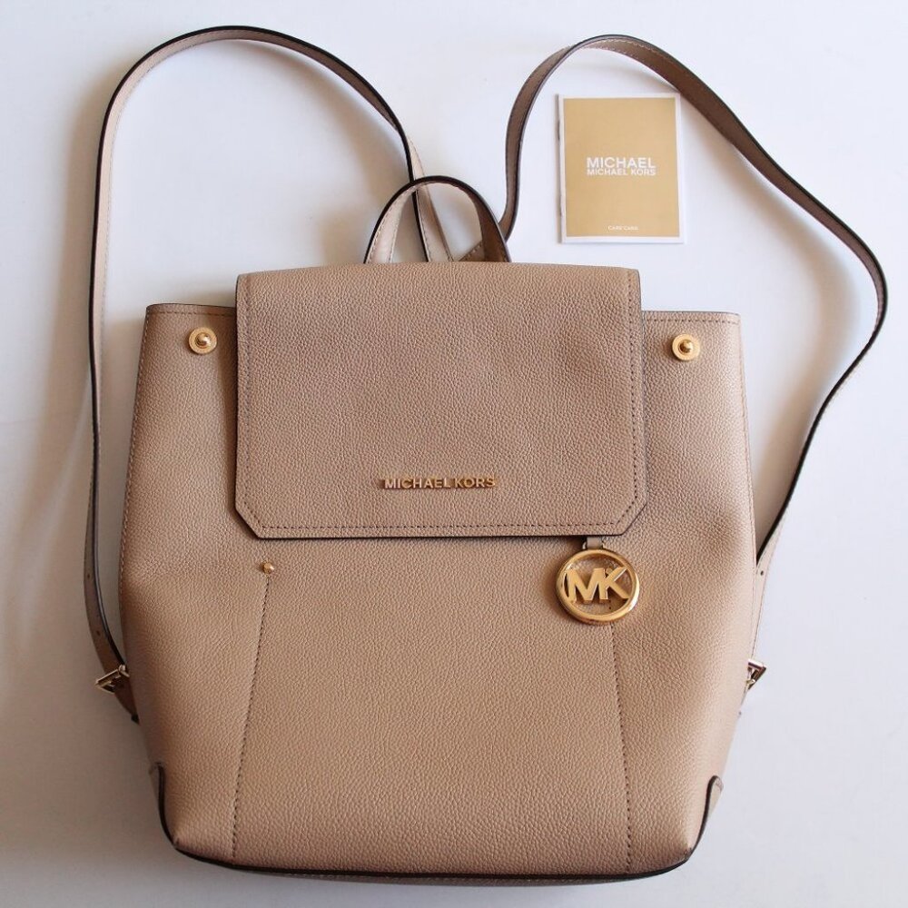Michael Kors Hayes Leather Backpack Bisque Authentic